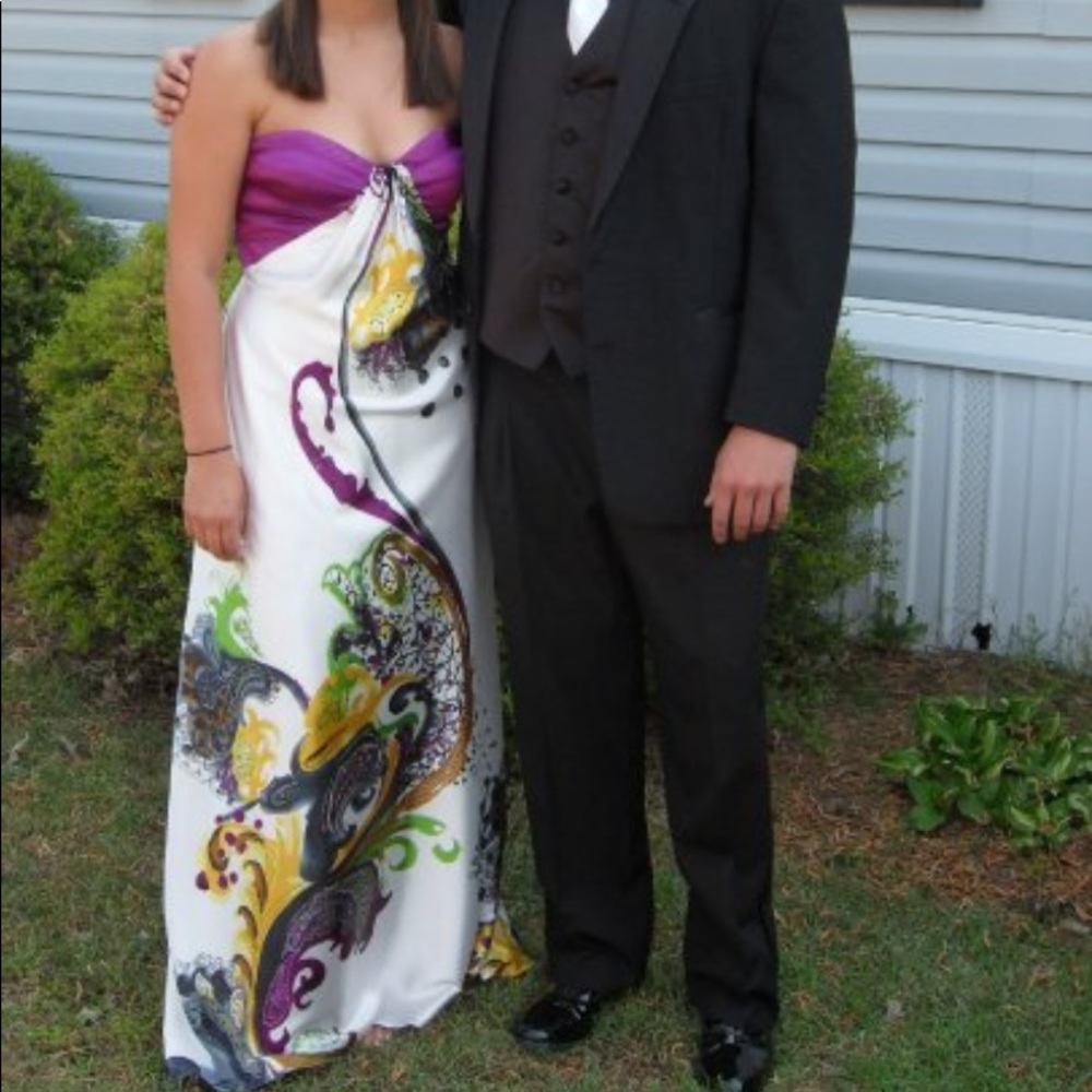 Strapless Colorful Formal Dress